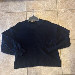 Vince Camuto Women's Bobble Stitch Sleeve Pullover Sweater